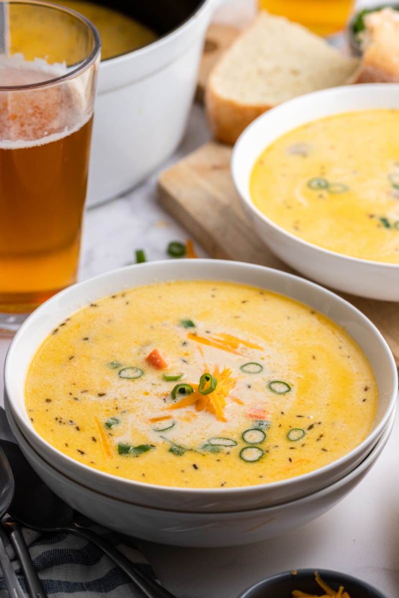 Regional Wisconsin Beer Cheese Soup with Rustic Bread