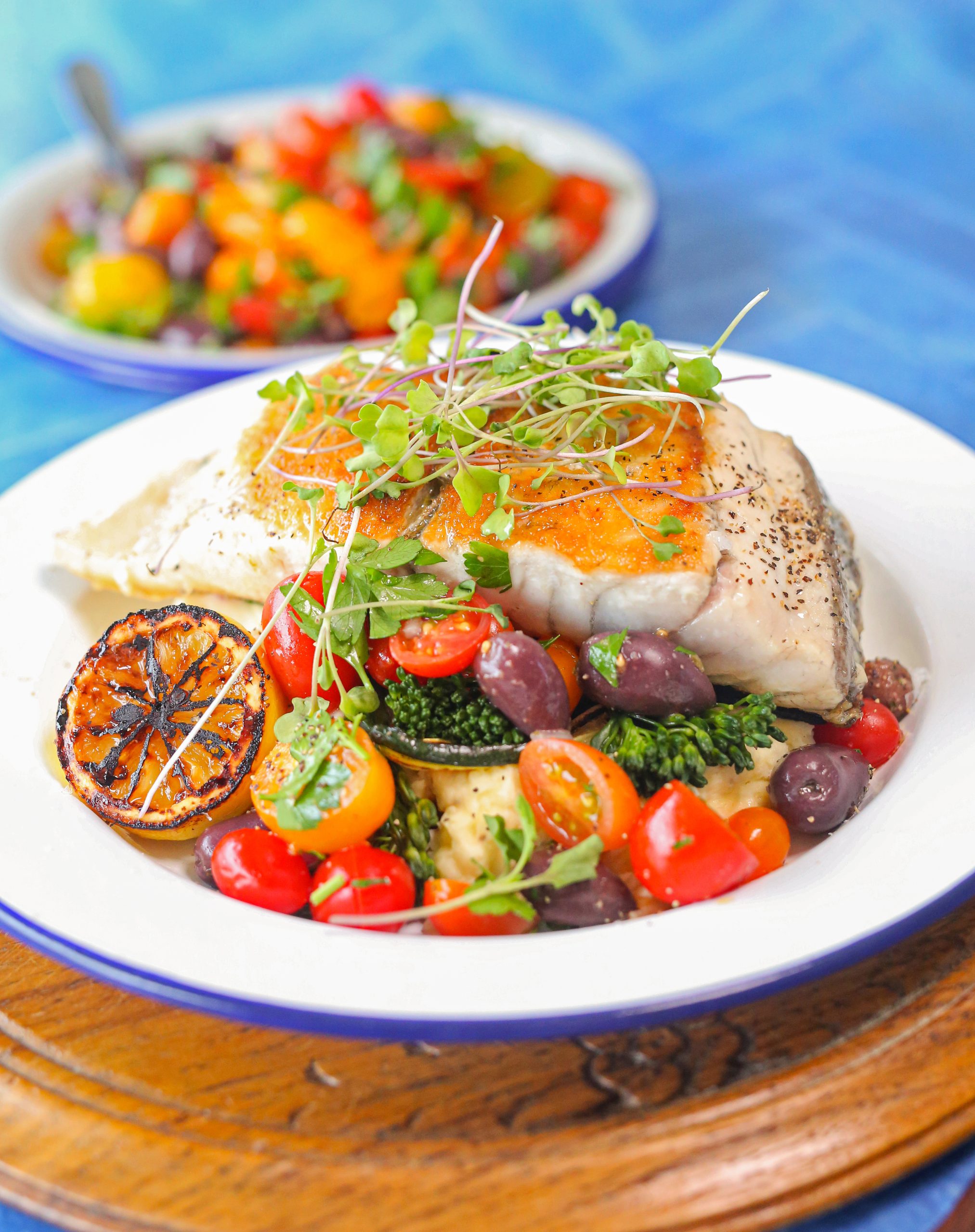 Slow-Cooked Barramundi with Lemon Myrtle and Bush Tomato Salsa