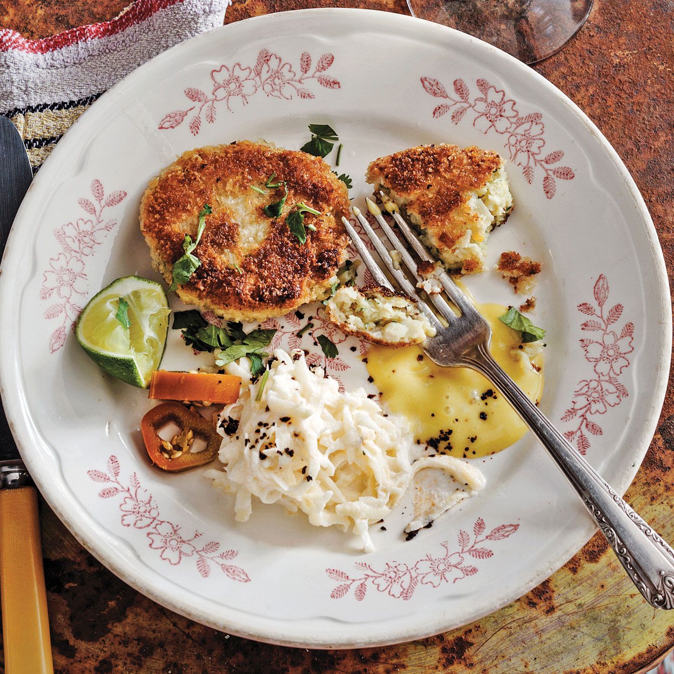 Pan-Fried Laotian Fish Cakes with Dill and Kaffir Lime Leaves