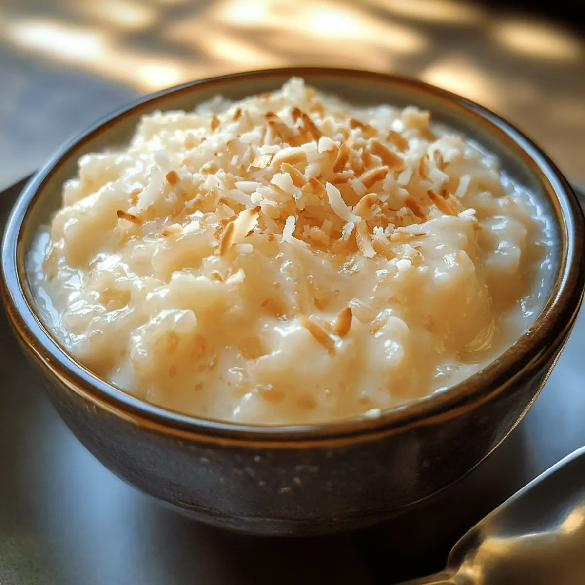 Simple Coconut Rice Pudding with Cardamom