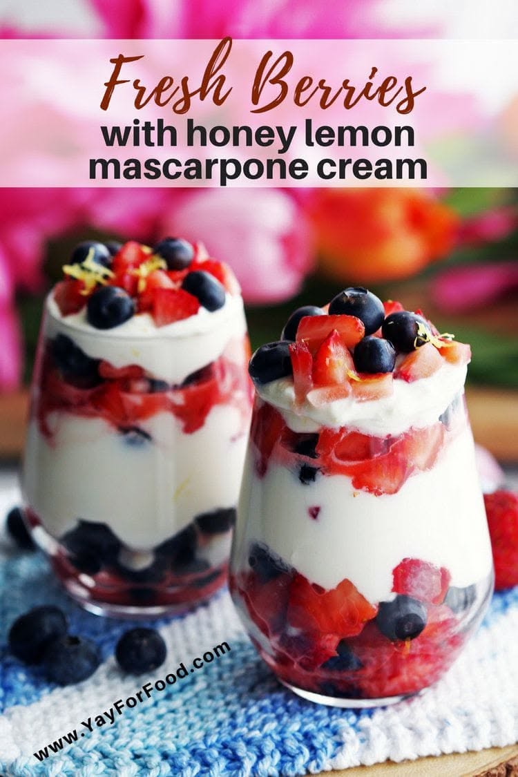 No-Bake Mascarpone Berry Parfaits with Honey Drizzle