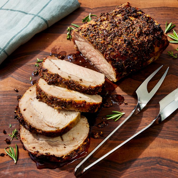 Oven-Roasted Pork Shoulder with Garlic and Herb Rub