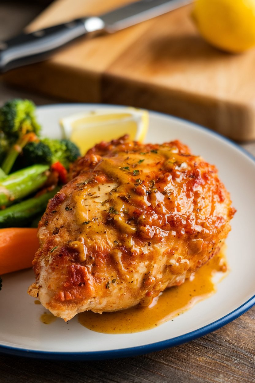 Sautéed Chicken with Honey-Mustard Glaze and Crispy Shallots