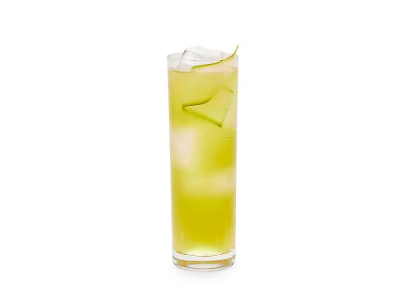 Matcha Gin Highball with Lemon Soda