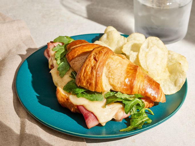 Southfield Michigan Inspired Apple and Cheddar Croissant Sandwich