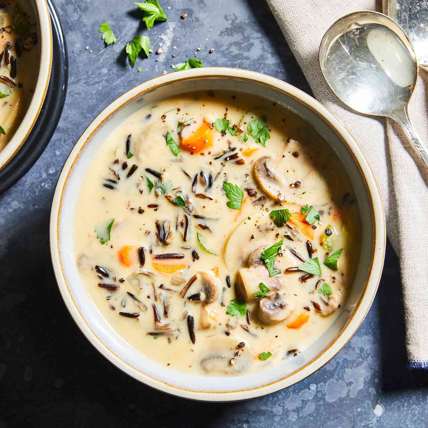 Kenosha-Style Creamy Wild Rice and Mushroom Soup