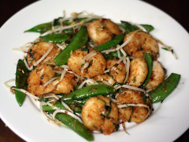 Lemon-Garlic Shrimp Stir Fry with Snap Peas and Jasmine Rice