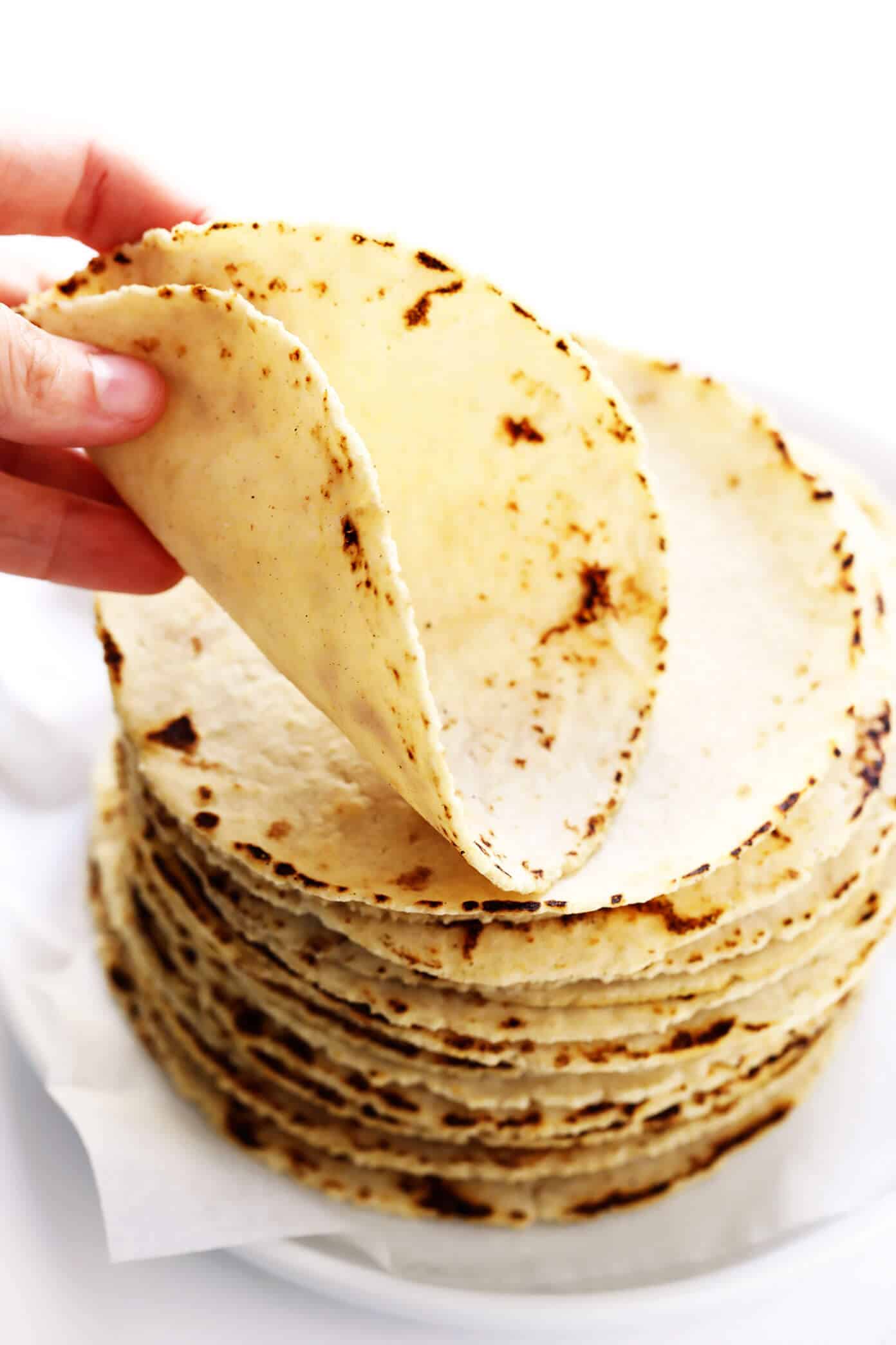 Pan-Seared Quesillo Cheese with Epazote and Toasted Corn Tortillas