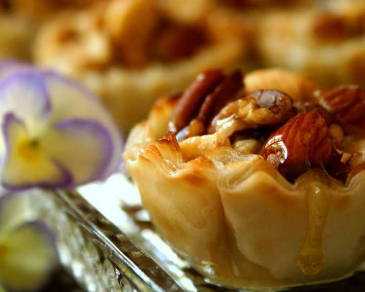 Layered Honey Almond Baklava Cups