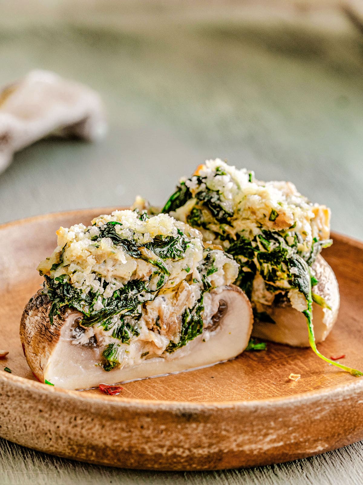 Half-Sweet, Half-Savory Stuffed Mushrooms