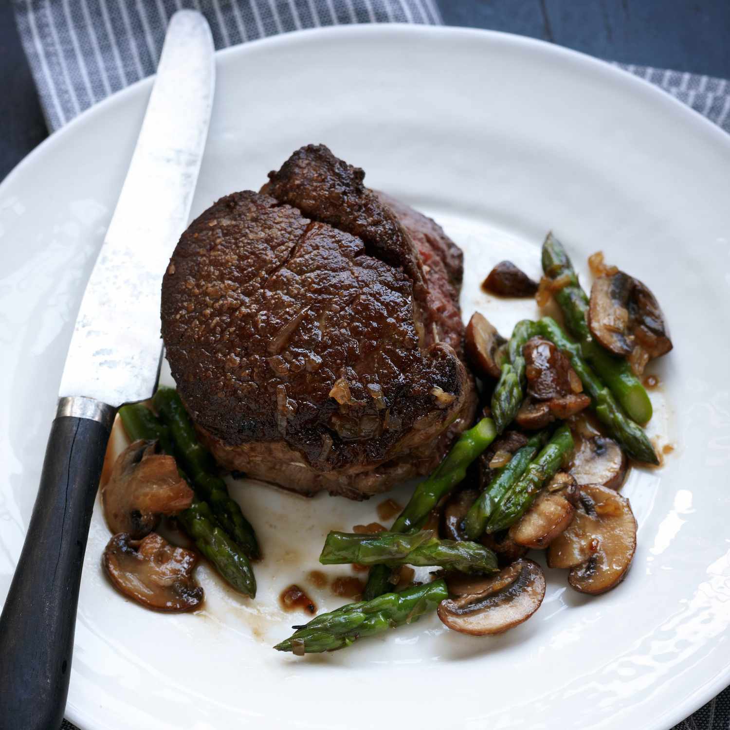 Pan-Seared Beef Medallions with Red Wine Mushroom Sauce