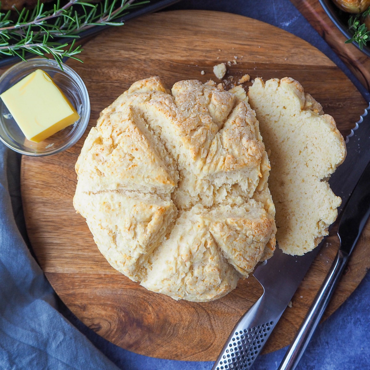 Damper Bread Loaf with Lemon Myrtle Butter