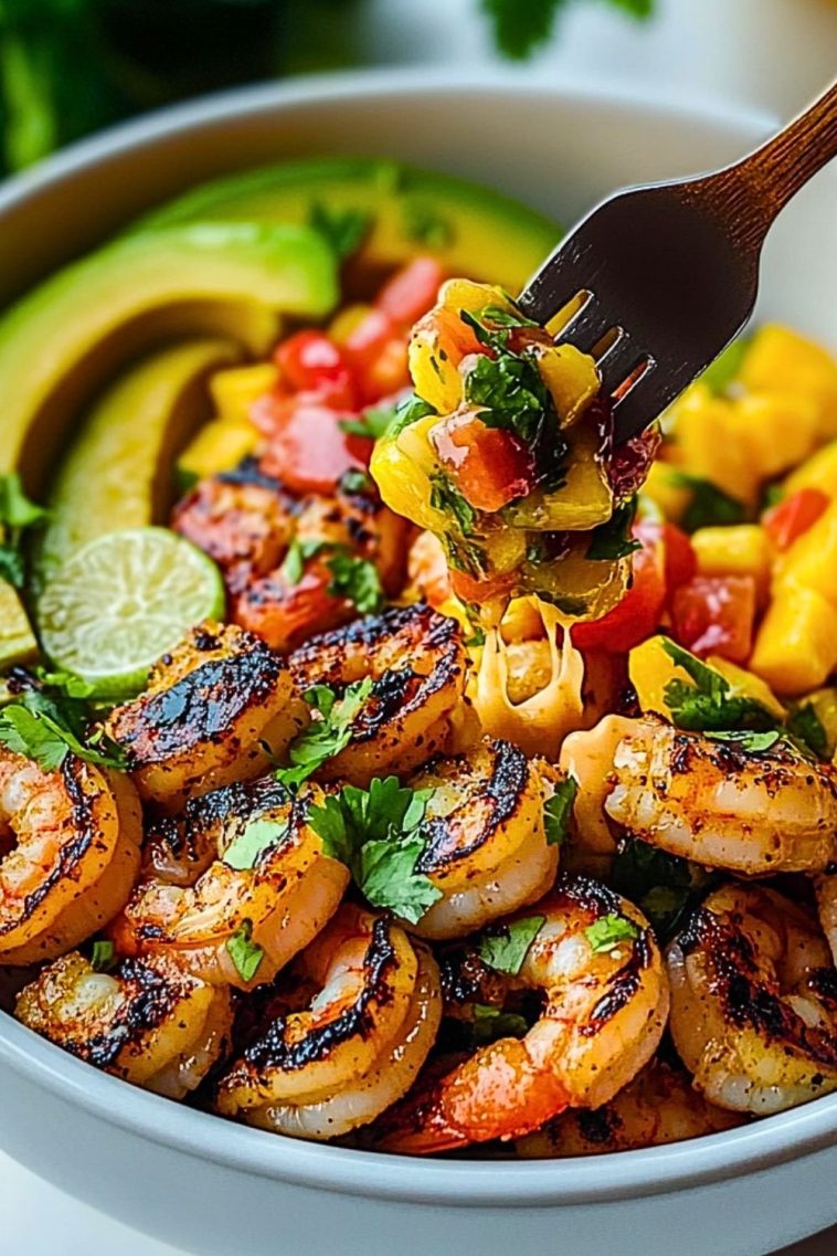 Chili-Lime Shrimp Tacos with Mango Avocado Salsa