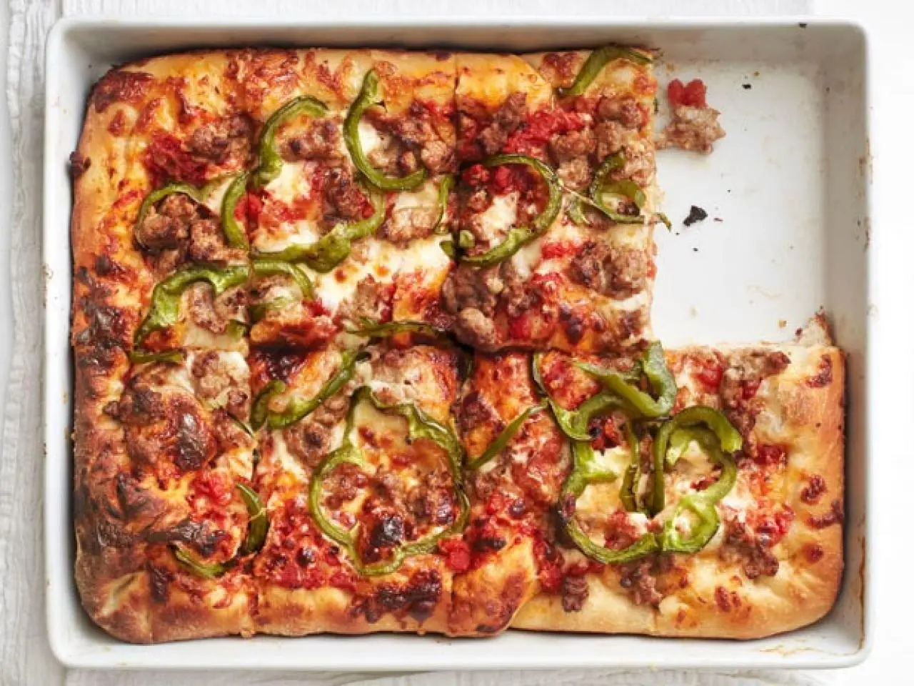 Wood-Fired Pizza with Italian Sausage and Roasted Peppers