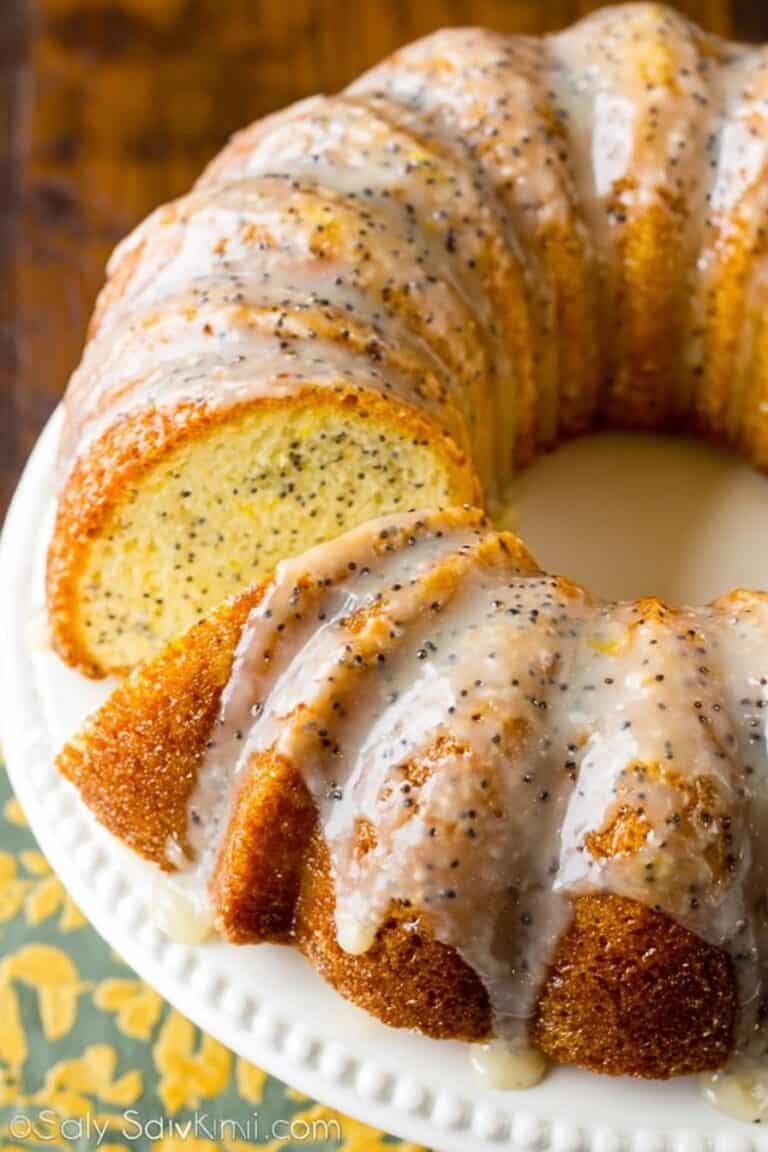 Orange Cardamom Poppy Seed Bundt Cake with Citrus Glaze