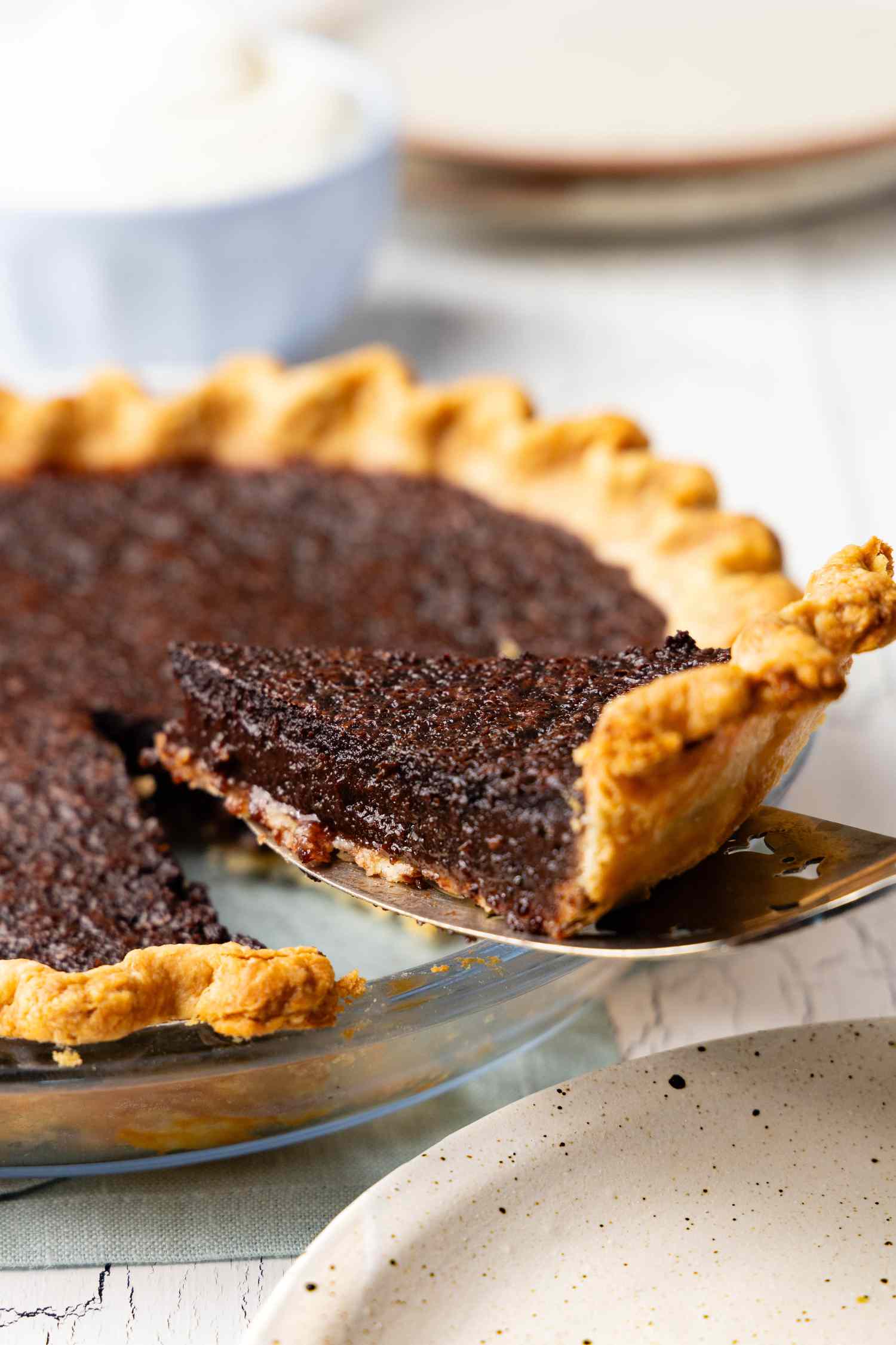 Baked Chocolate Chess Pie with Buttery Crust