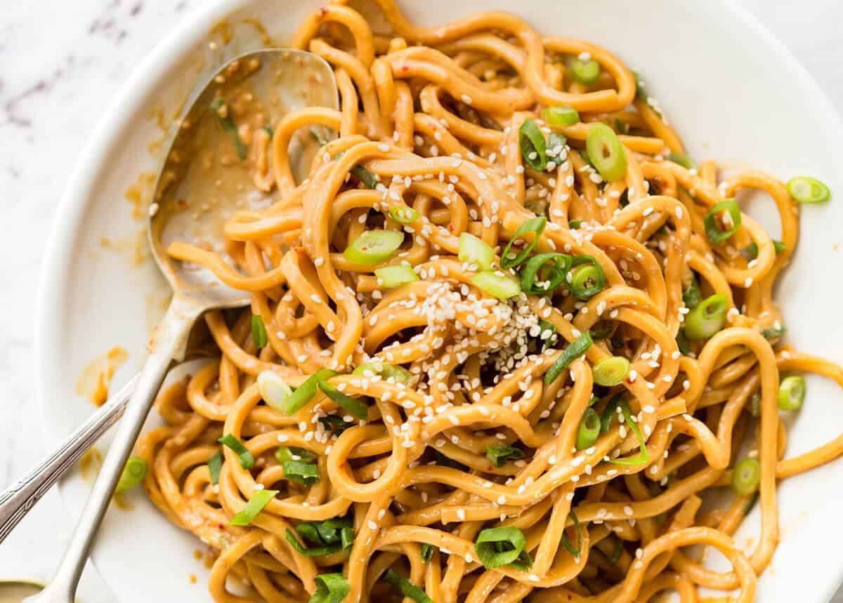 Sautéed Asian Noodles with Sesame-Ginger Sauce