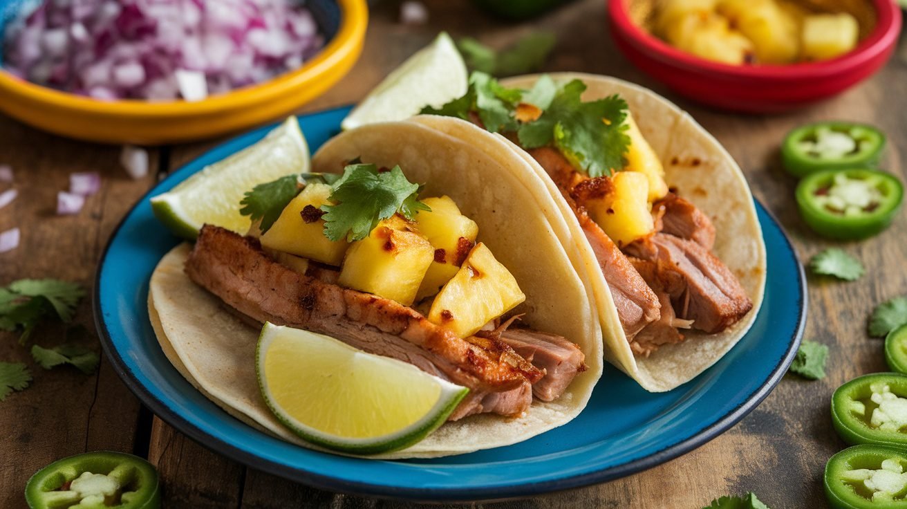 Grilled Pineapple and Jerk-Spiced Pork Tacos