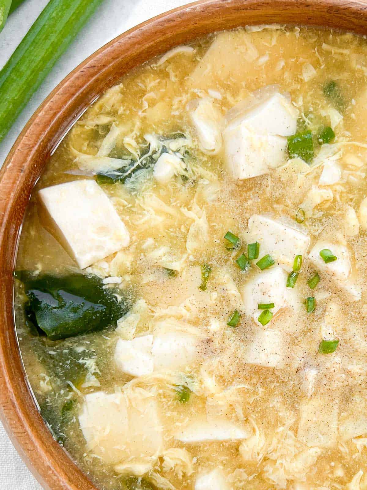 Half-Boiled Egg and Scallion Miso Soup