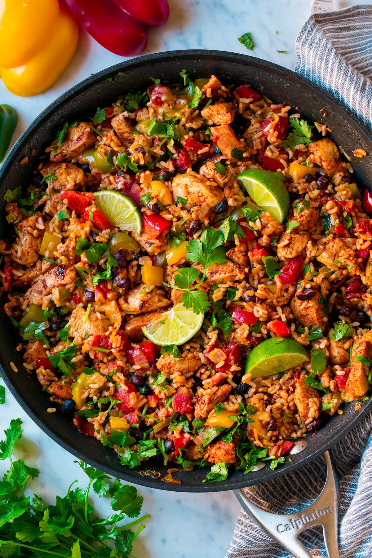 One-Pot Chicken Fajita Rice Skillet