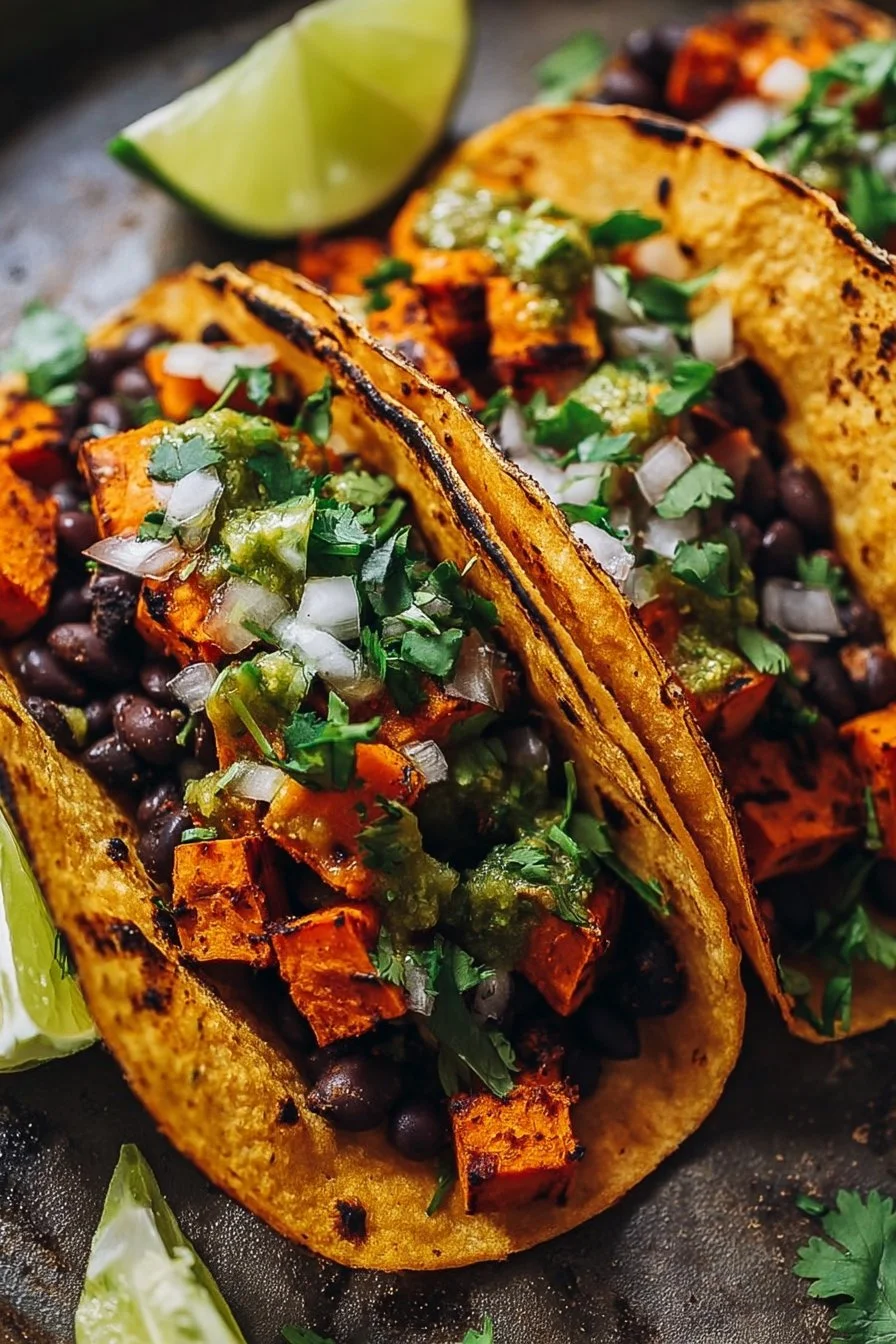 Firebender's Spiced Sweet Potato and Black Bean Tacos