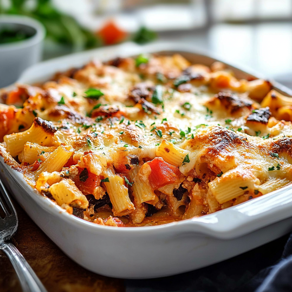 Mini Vegetable Pasta Bake with Mozzarella