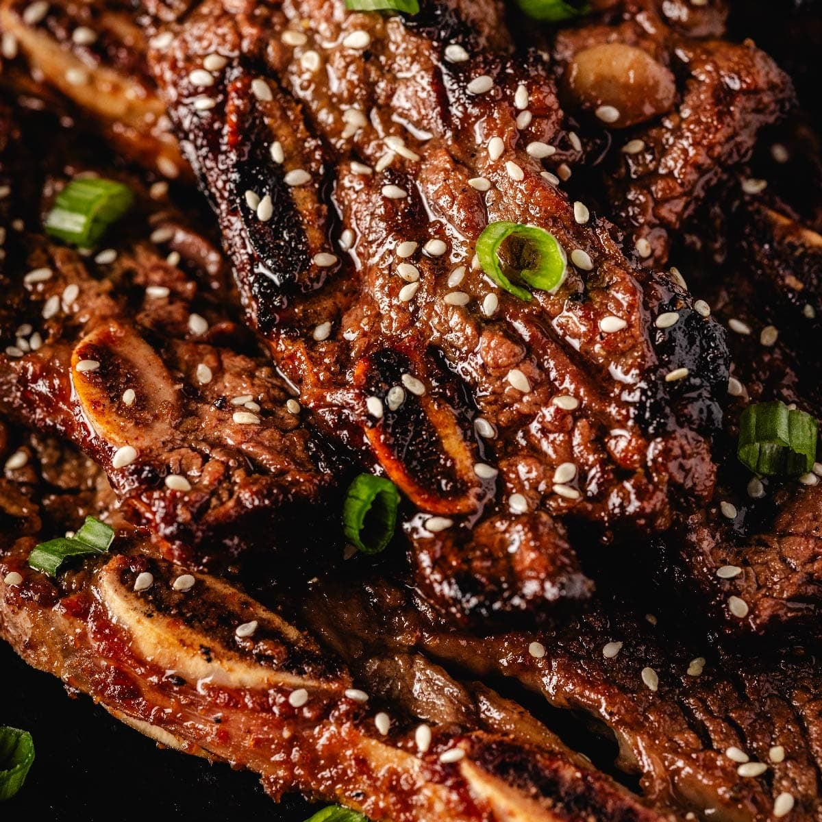 Grilled Korean-Style Beef Short Ribs with Scallion Sauce