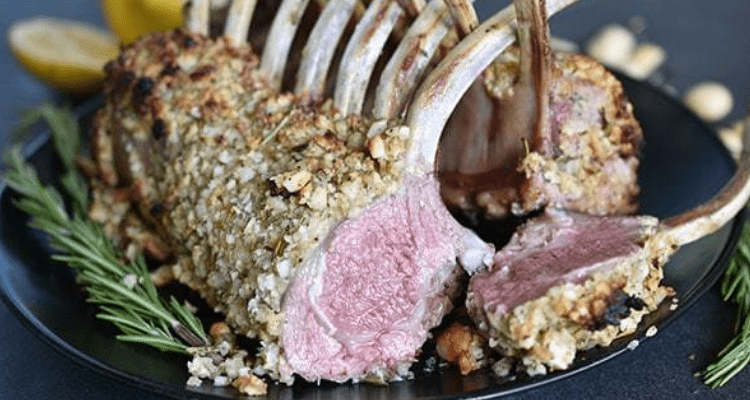 Slow-Roasted Lamb with Lemon Myrtle and Macadamia Crust