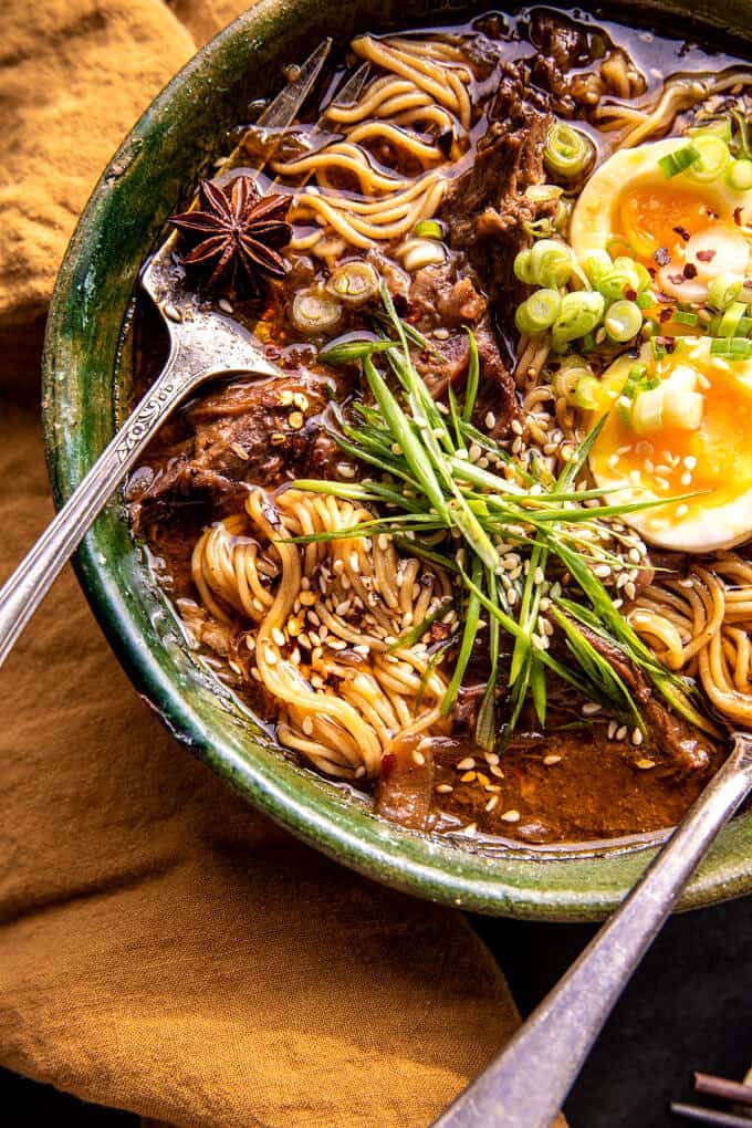 Spicy Ginger Miso Ramen with Braised Pork Belly