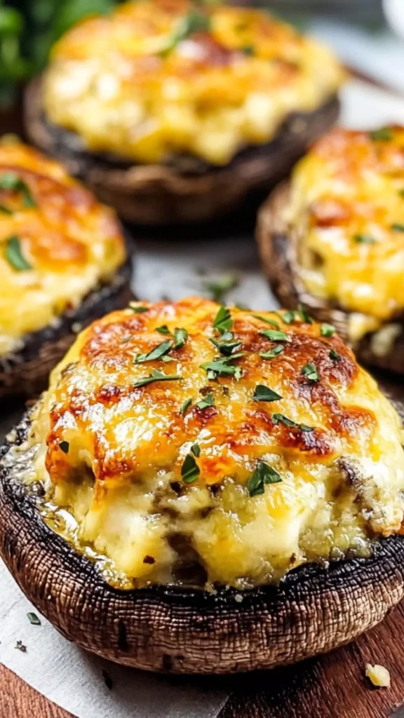 Cheese and Herb-Stuffed Portobello Mushrooms