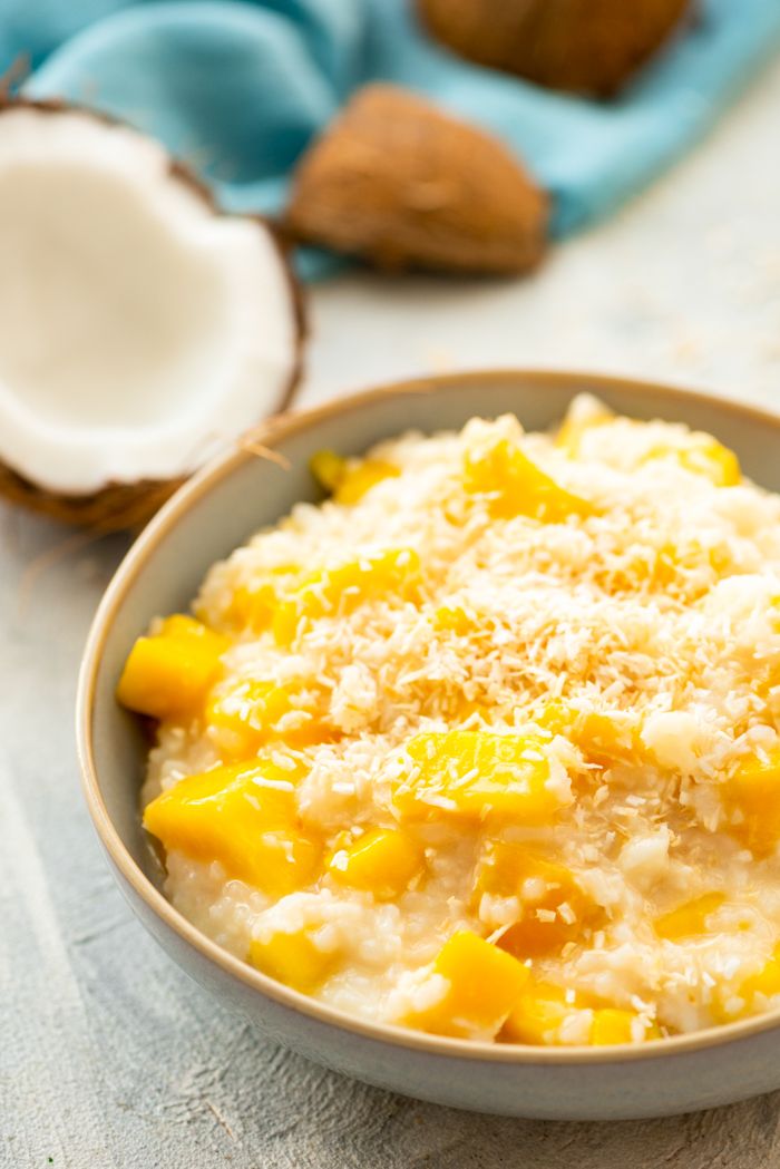 No-Bake Coconut Mango Rice Pudding