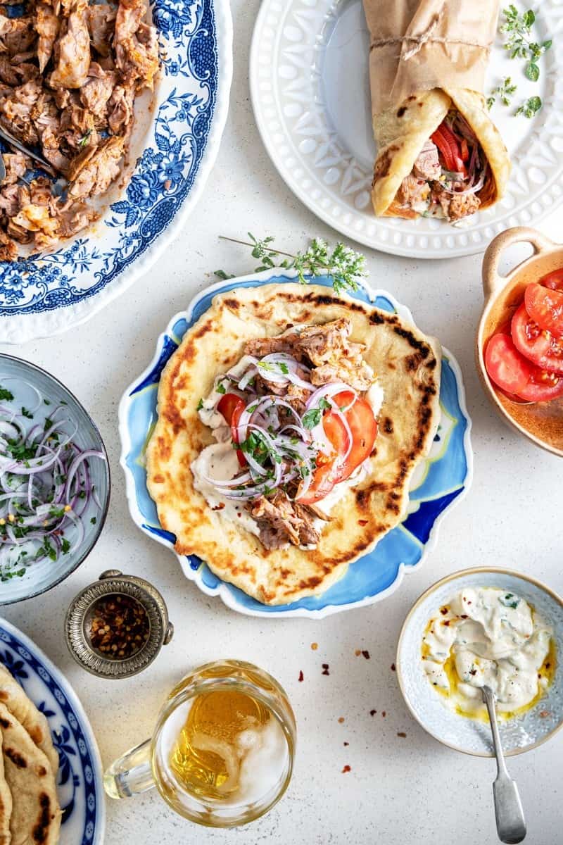 Slow-Roasted Lamb Gyro with Lemon-Rice Pilaf