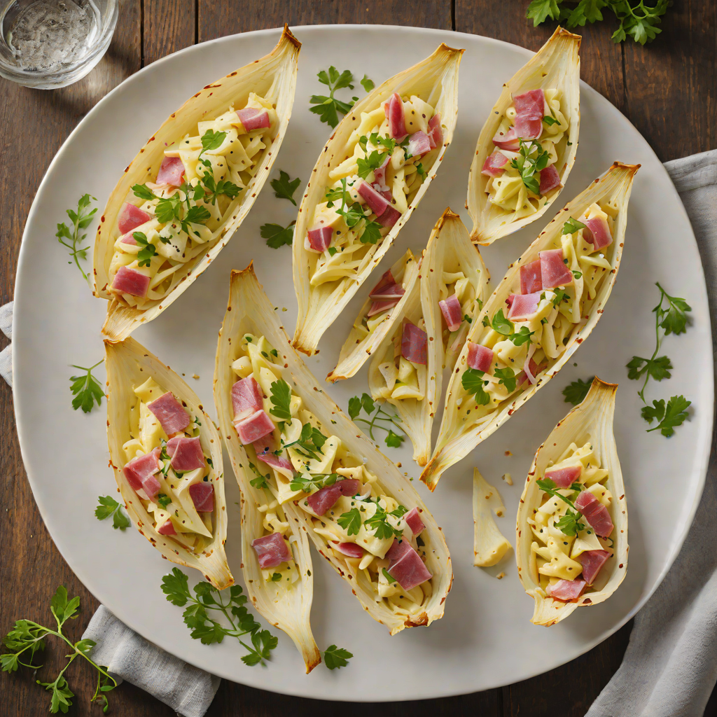 Rustic Belgian Endive and Ham Gratins with Gruyère