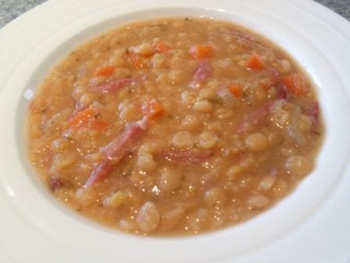 Slow Cooker Ham and Split Pea Stew with Root Vegetables