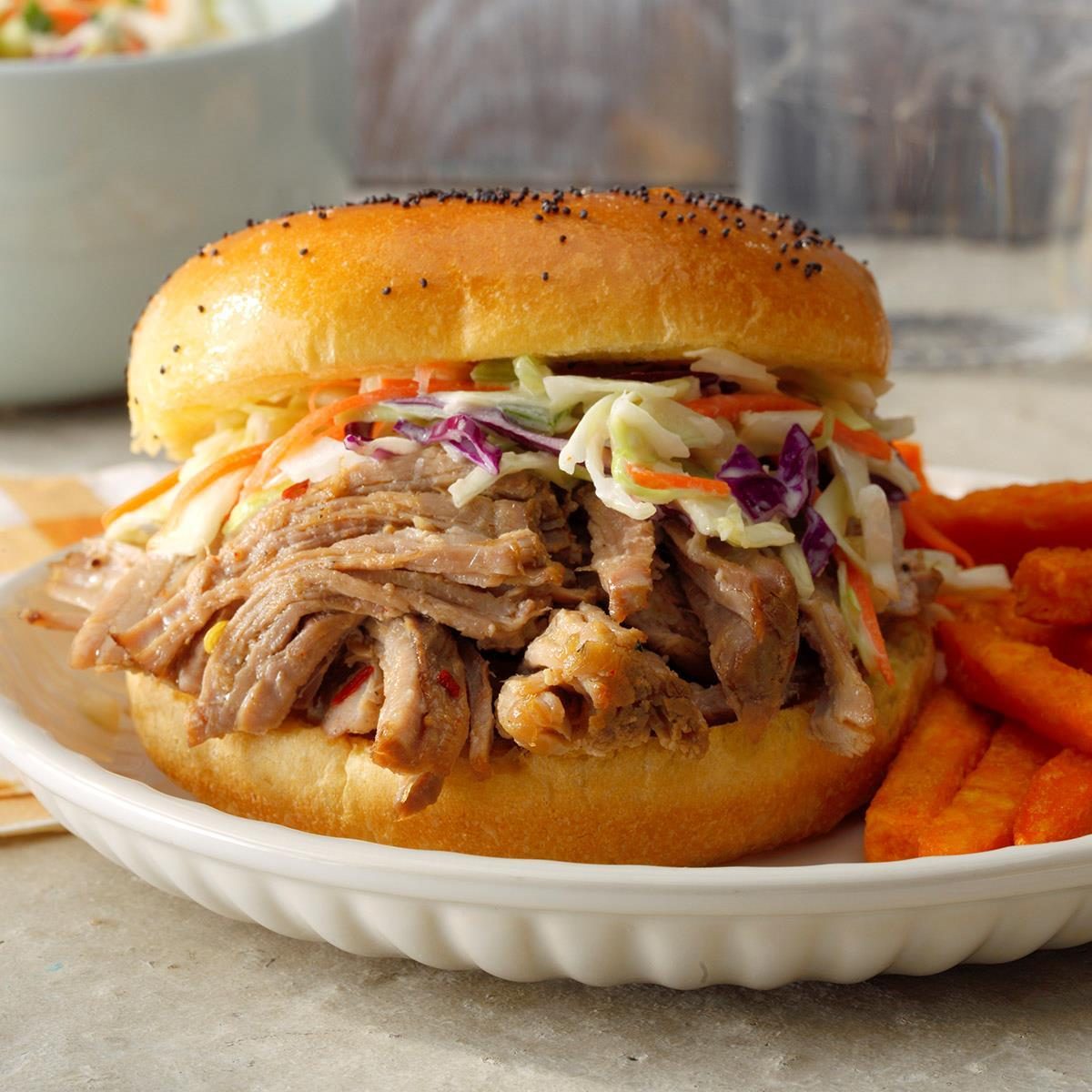 Noisette Creek Beer-Braised Pulled Pork Sandwiches