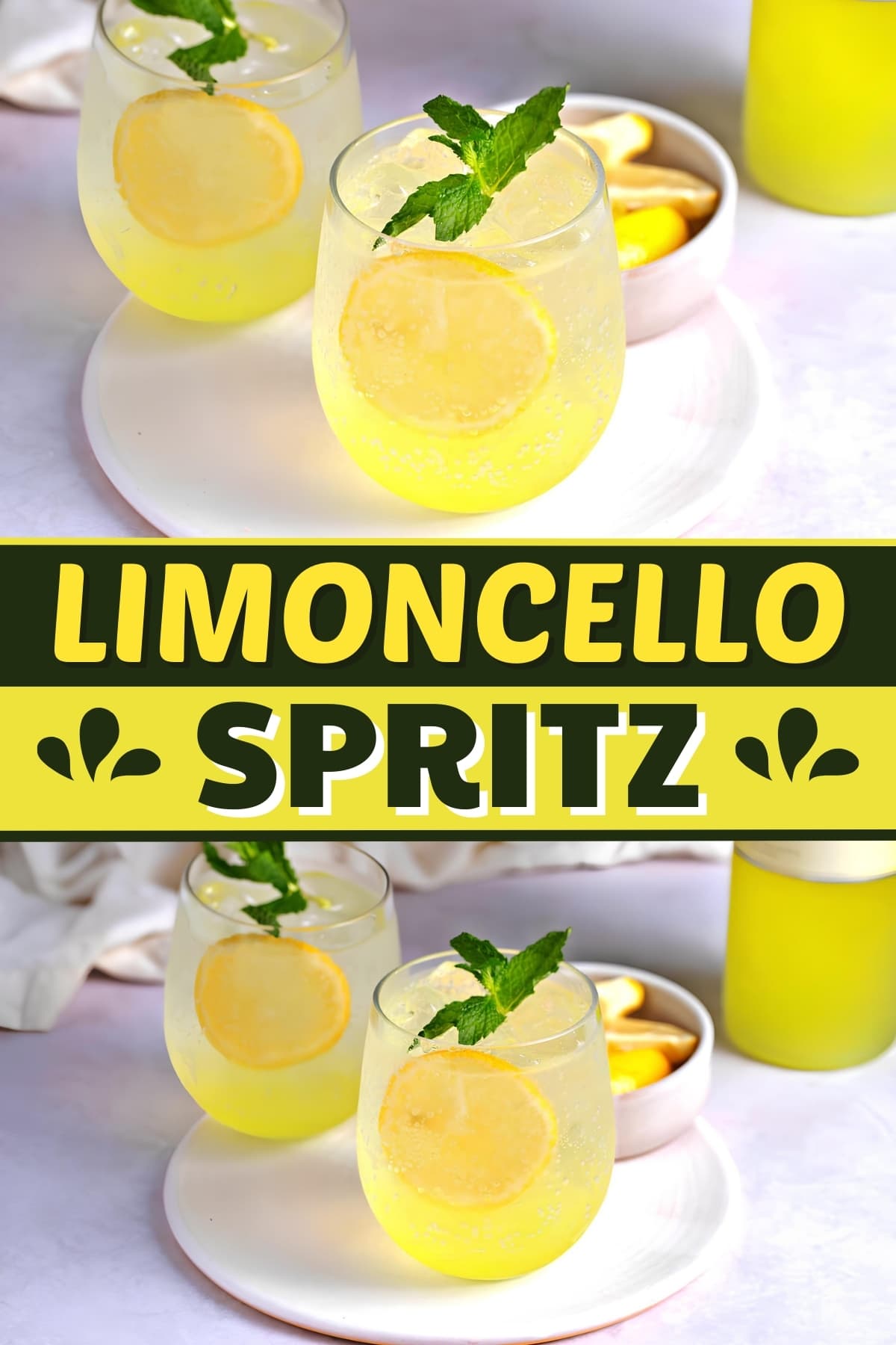 Limoncello and Campari Bitter Spritz