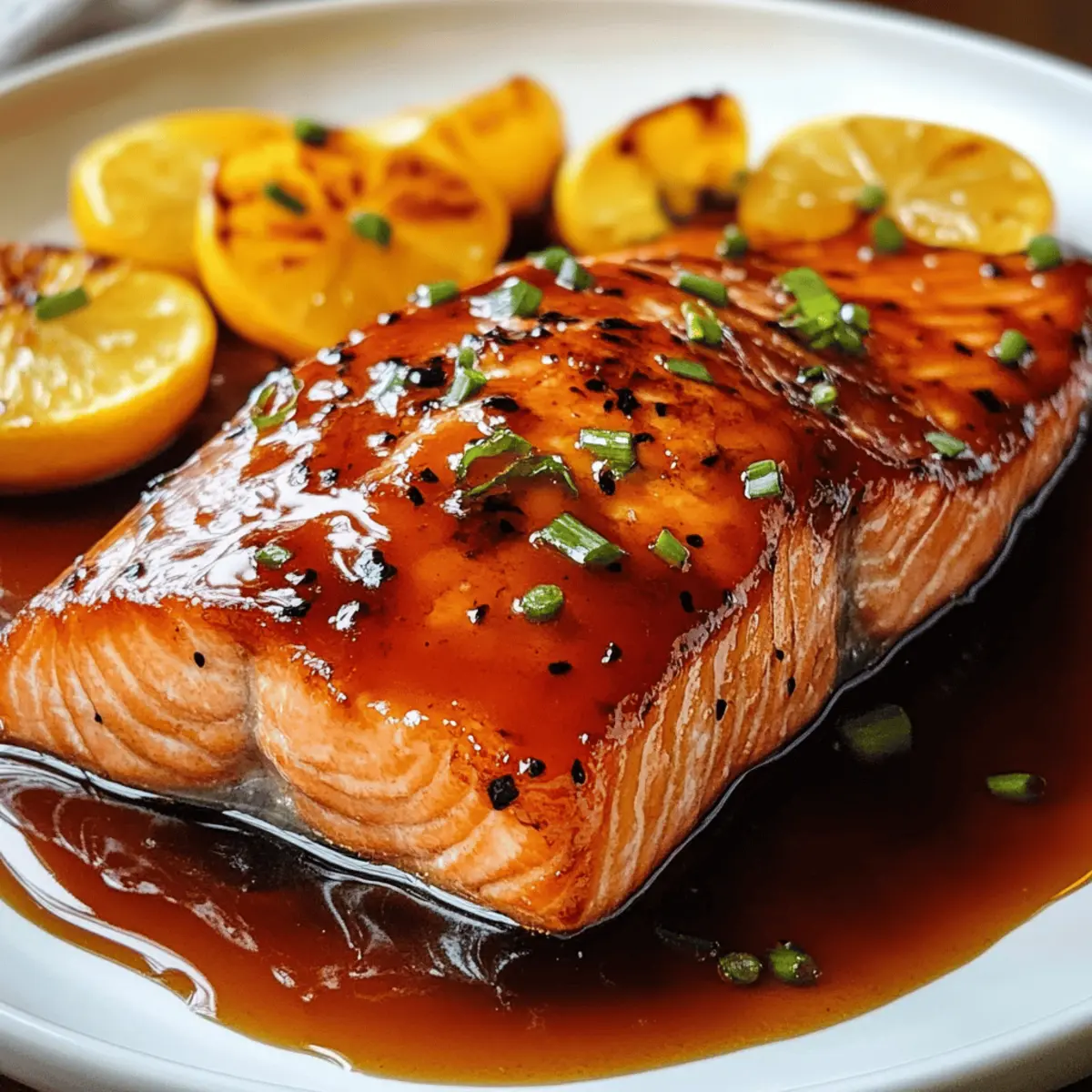Pan-Seared Salmon with Honey Soy Glaze and Scallion