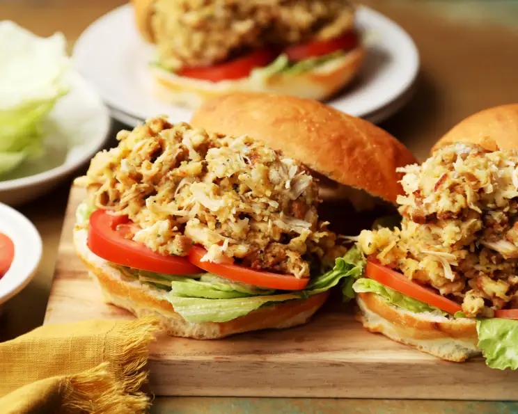Shredded Chicken and Broth Sandwich with Pickled Onions