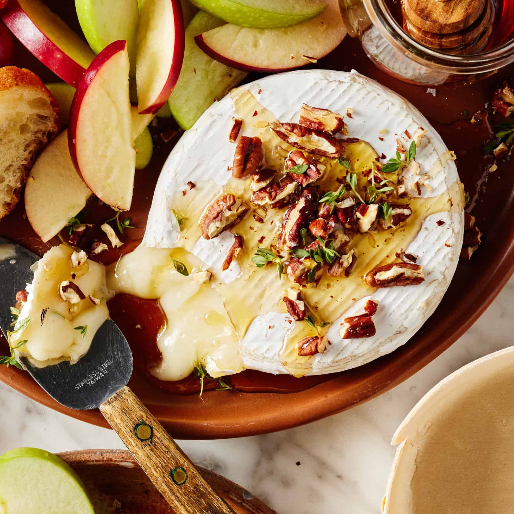 Native American-Style Baked Brie with Maple Glaze