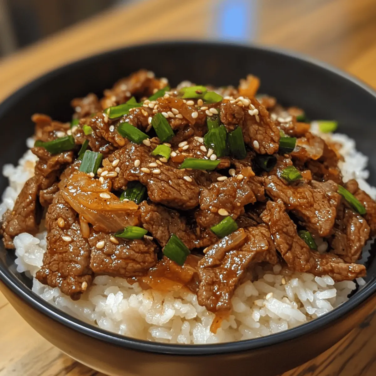 Instant Pot Korean-Style Beef Bulgogi with Sesame and Scallions