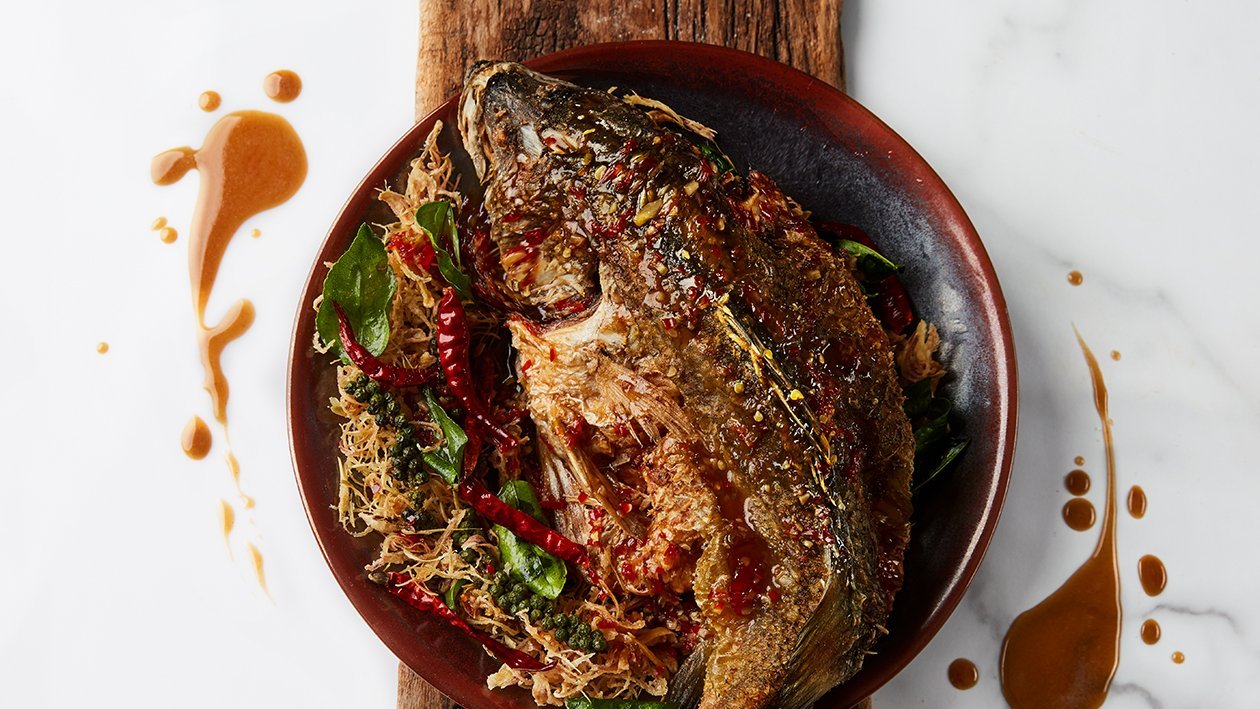 Pan-Seared Grouper with Tamarind and Ginger Sauce