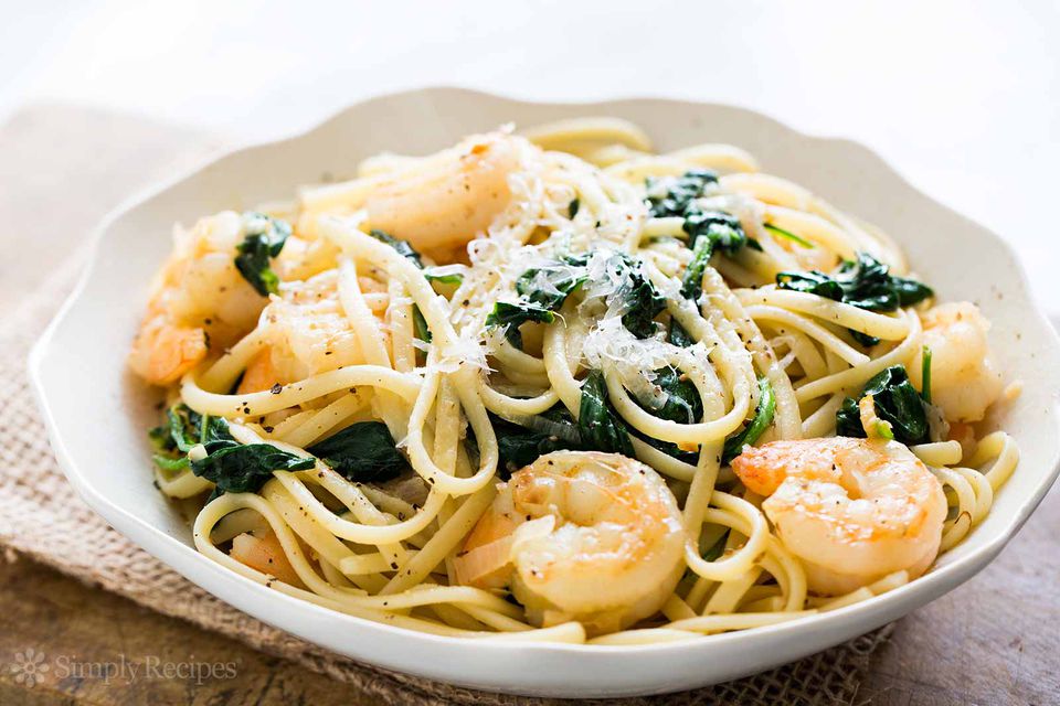 Sautéed Shrimp and Garlic Linguine with Lemon Zest