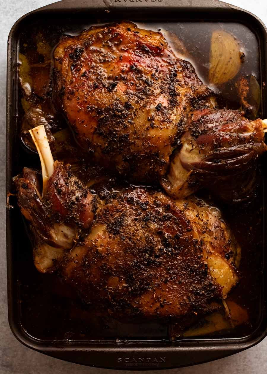 Slow-Roasted Lamb Shoulder with Garlic and Oregano