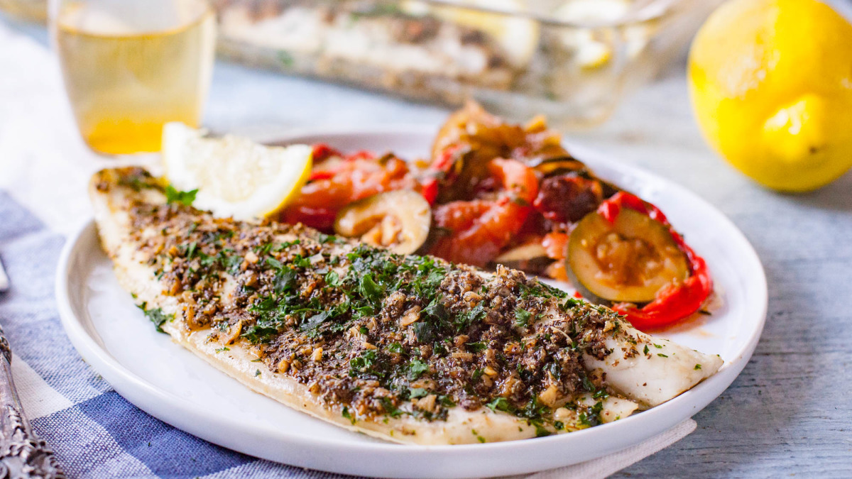 Slow-Roasted Argentine Sea Bass with Antarctic Herb Butter