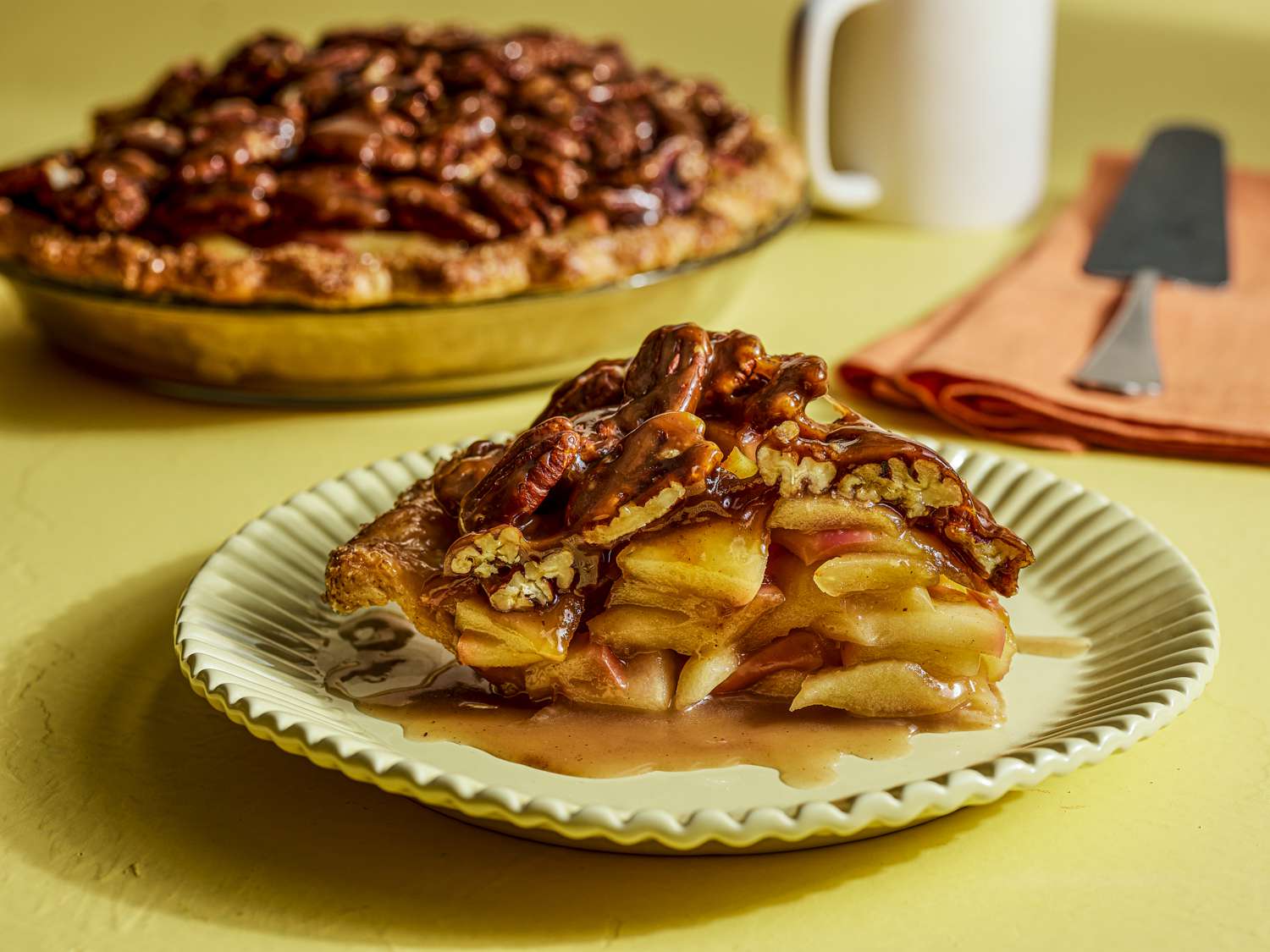 Baked Southern Pecan Pie with Bourbon Caramel