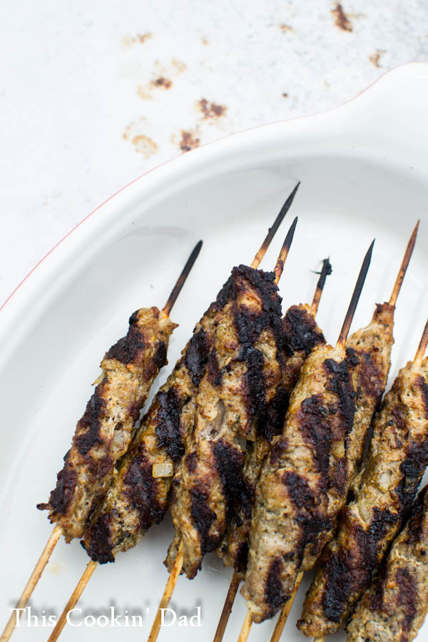 Grilled Harissa-Spiced Lamb Skewers with Tzatziki