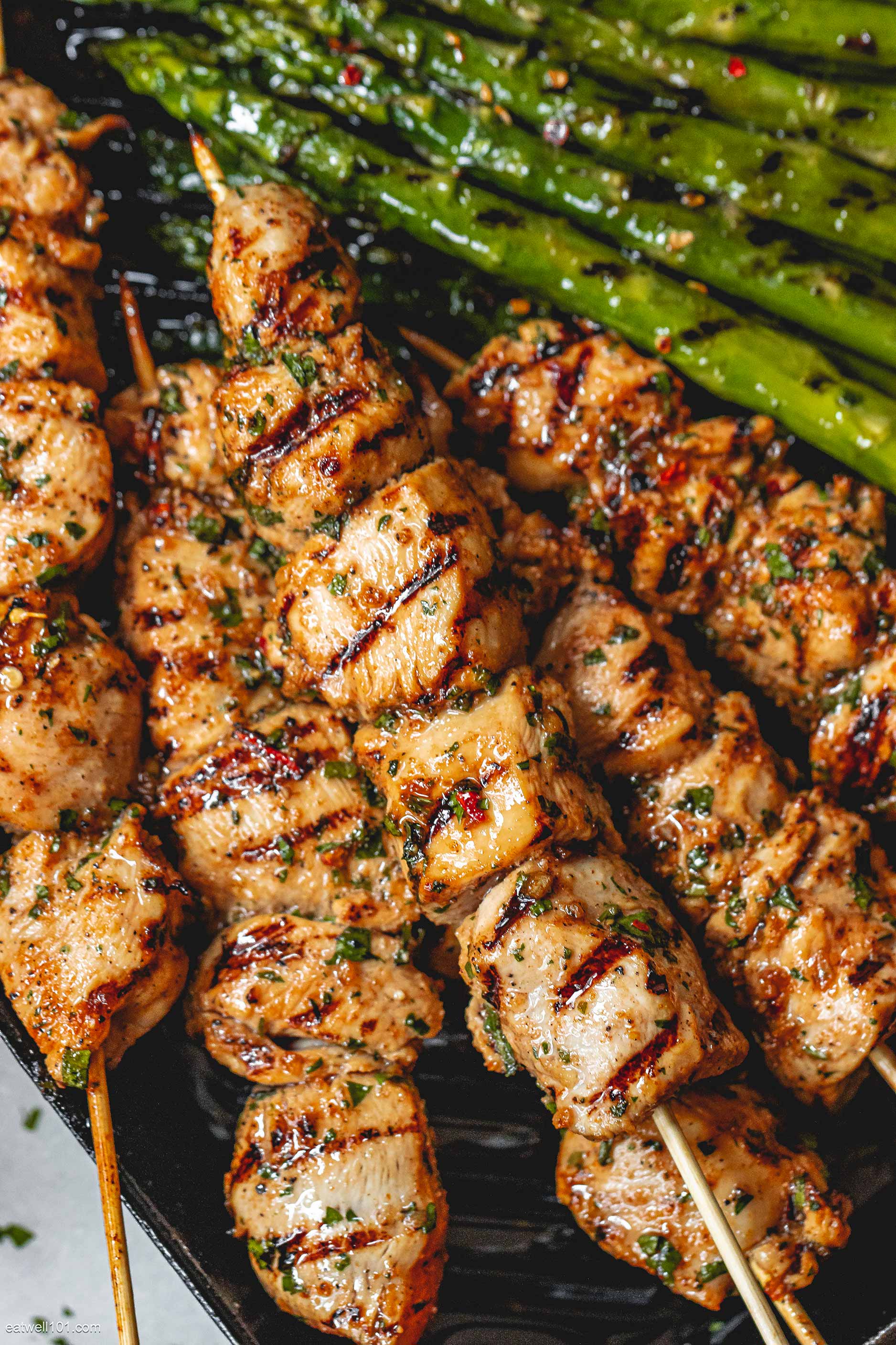 Vodka-Citrus Marinated Grilled Chicken Skewers
