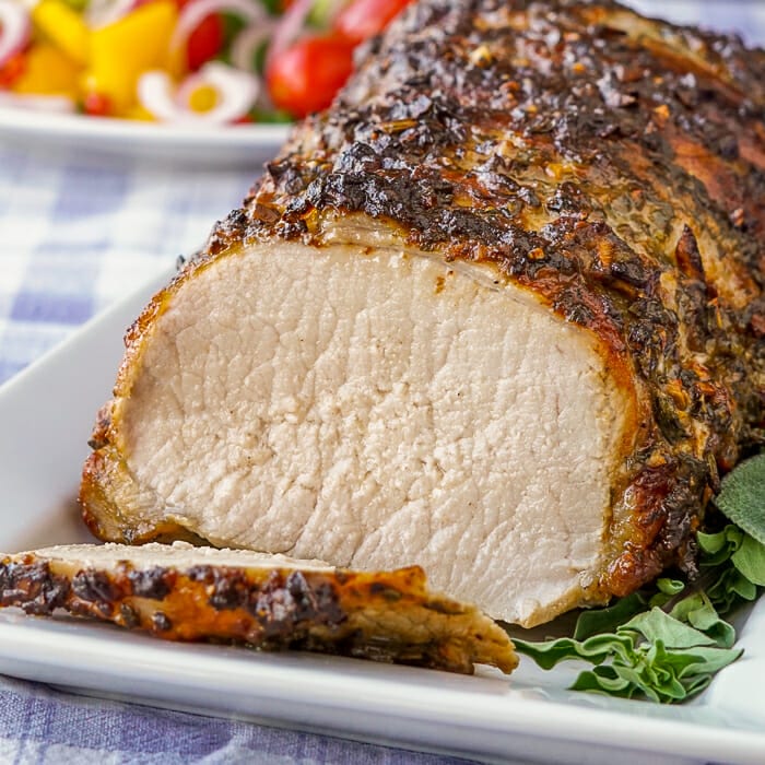 Baked French Herb-Crusted Pork Tenderloin