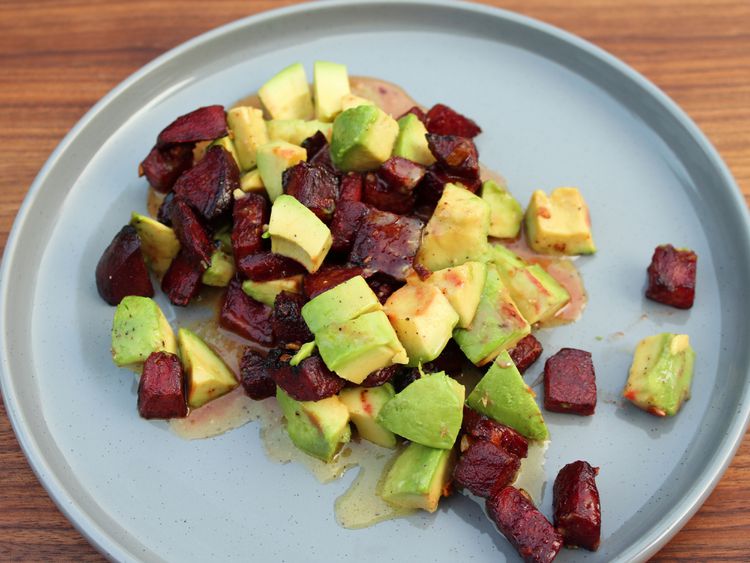 Spiced Wattleseed and Beetroot Salad with Avocado