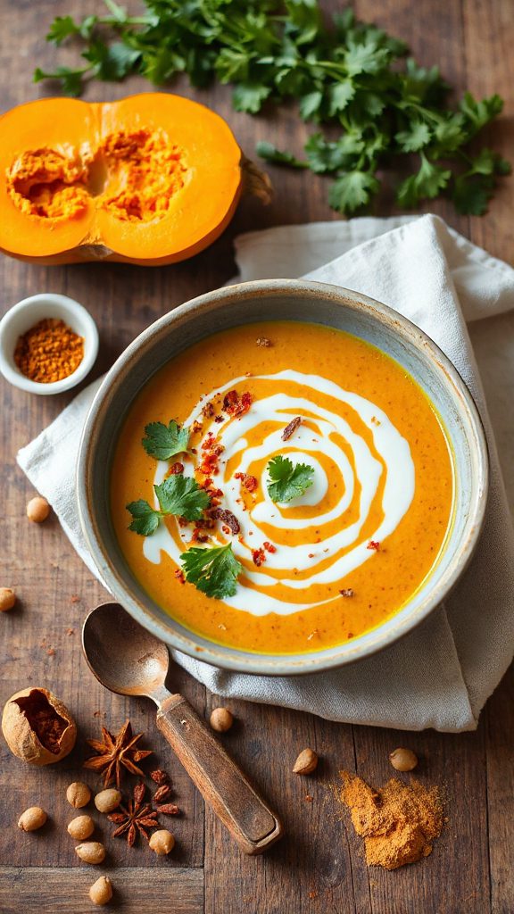 Half-Baked Spiced Pumpkin and Chickpea Soup